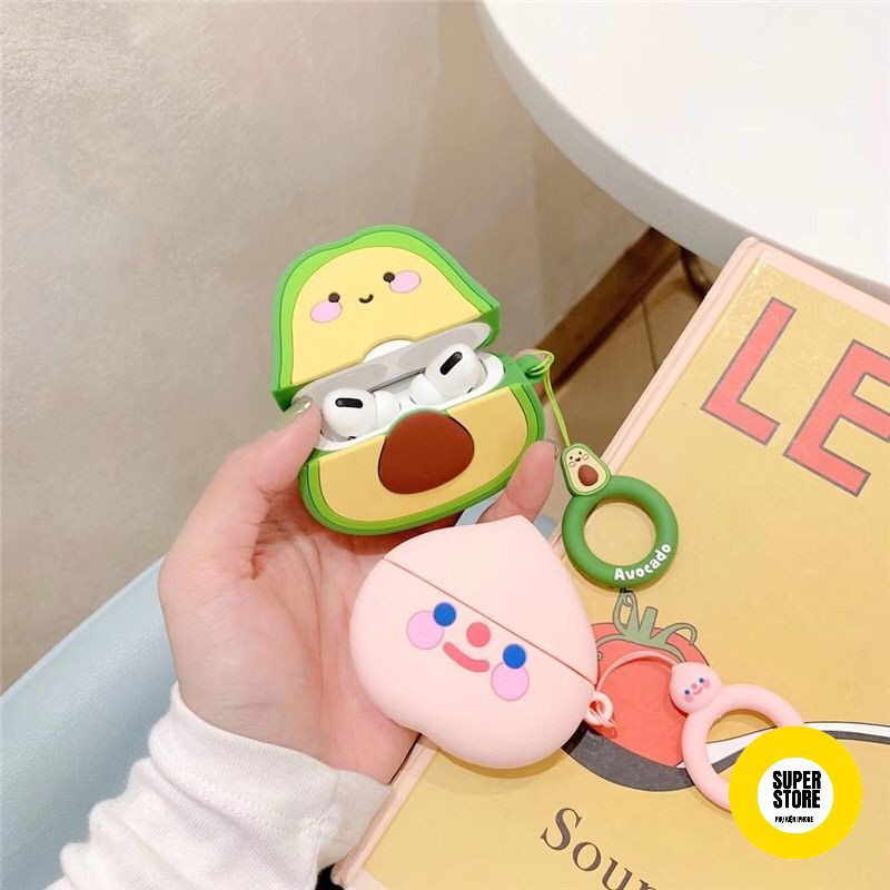 Case Vỏ Bao Airpods Đựng Tai Nghe Airpod 1 2 Pro Hình Trái Cây Cực Cute Bằng Silicon