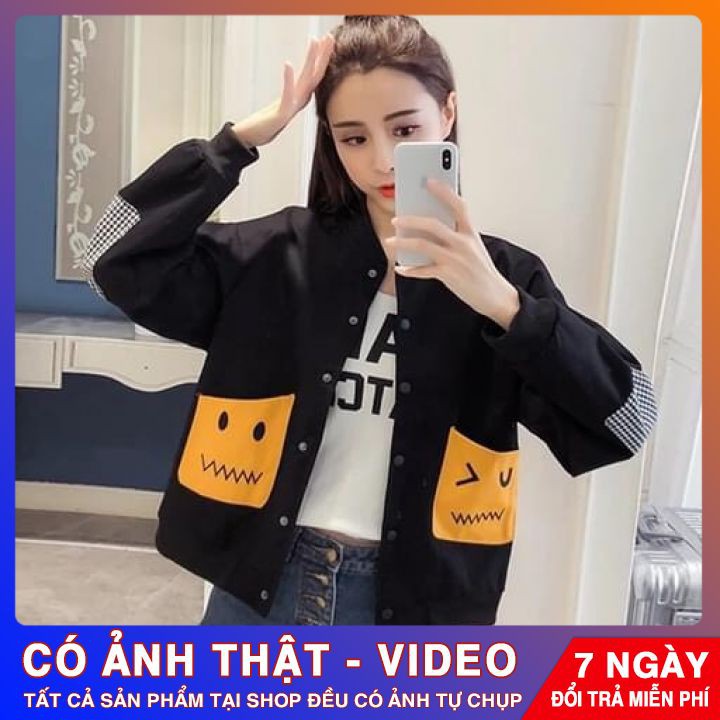 Áo khoác nữ ⭐️ MẪU MỚI ⭐️ Áo khoác bomber nữ thời trang phối túi và tay độc đáo hot trend 2020 | BigBuy360 - bigbuy360.vn