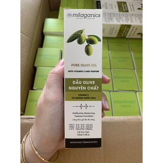 Dầu Olive &Dầu Cám Gạo Nguyên Chất Milaganics  Chai 100ml