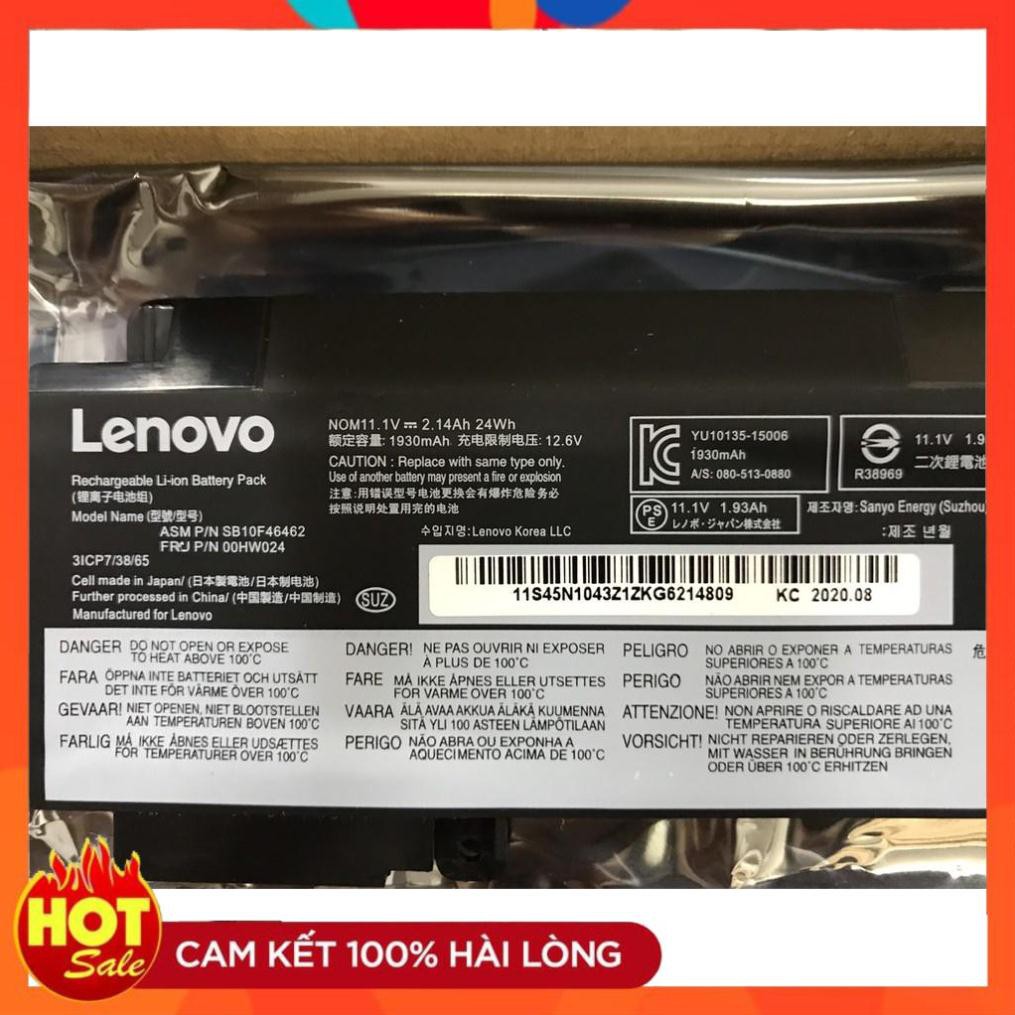 HÀNG ZIN  Pin(Battery) Lenovo ThinkPad T460s T470s 01AV405 01AV406 00HW024 00HW025 Original 24wh