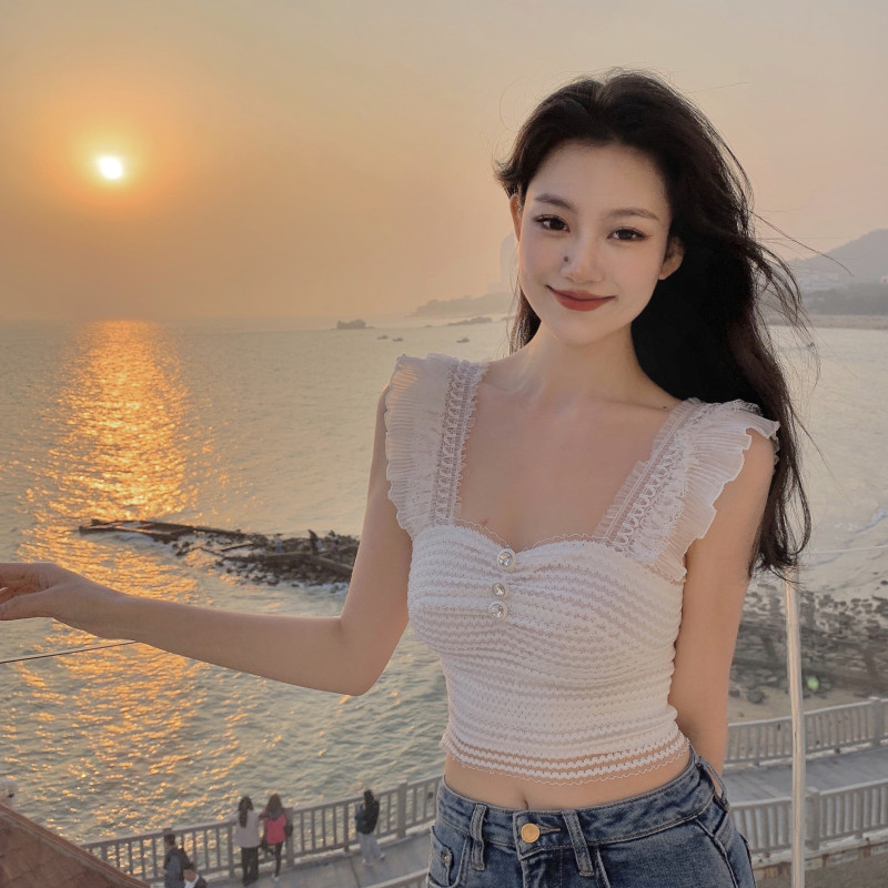 Áo Nữ Không Tay Phối Ren Thời Trang Hè 2021 | BigBuy360 - bigbuy360.vn