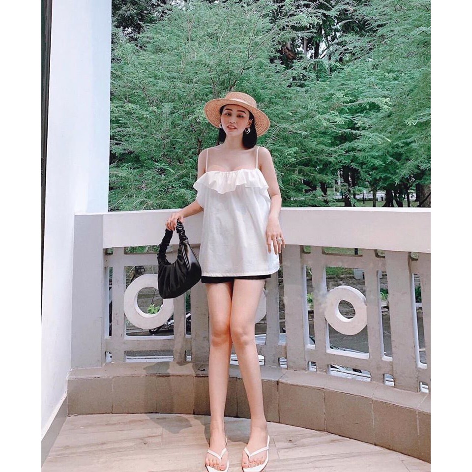 DÉP TÔNG DÂY MẢNH MŨI VUÔNG da bóng