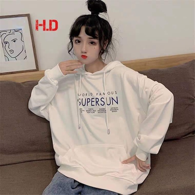 Áo hoodie Supersun chữ ngực HDA1019