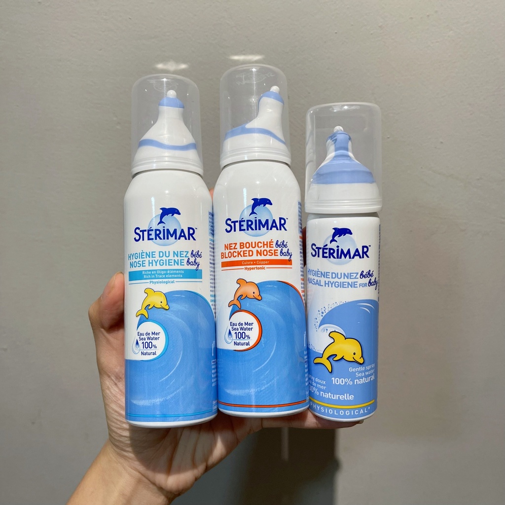 Xịt muối biển cá heo Sterimar Pháp cho bé cưng DATE XA