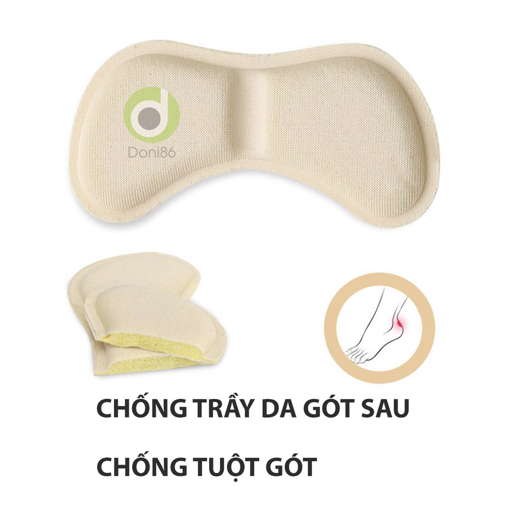 2 cặp lót giày cao gót loại bầu giúp chống trầy da gót sau và chống tuột gót - Doni86 - DNPK54