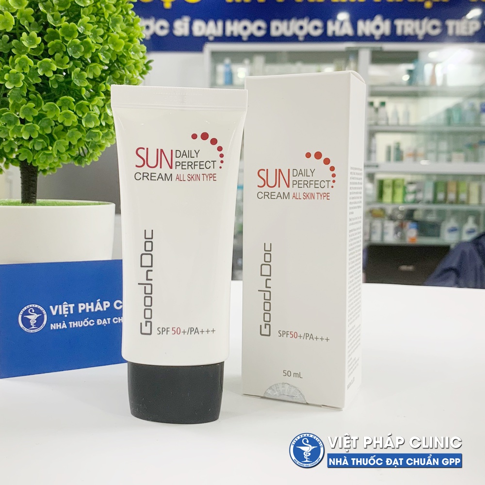 Kem chống nắng dành cho mọi loại da GoodnDoc Sun Cream Daily Perfect SPF50/PA+++ - 50ml
