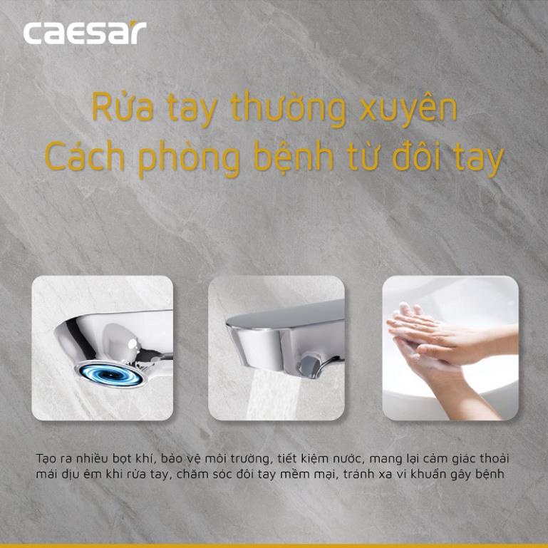 Vòi Lavabo Caesar B060C Lạnh, vòi chậu rửa mặt gật gù 1 đường nước, Cam kết chính hãng