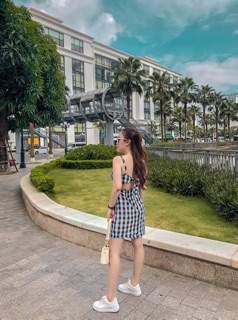 Váy 2 dây buộc nơ lưng