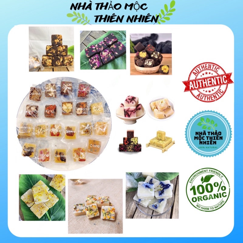 💥Đủ 20 vị💥 1 VIÊN TRÀ HOA ĐƯỜNG PHÈN - ĐƯỜNG ĐEN DƯỠNG SẮC