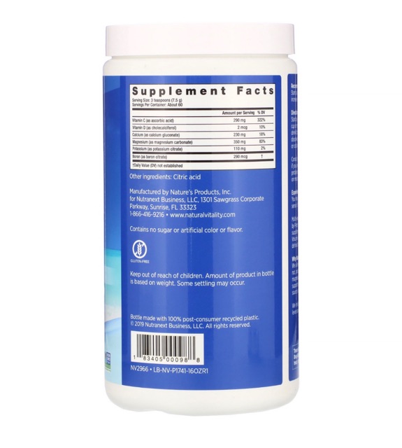 Magie Chống Căng Thẳng 454g Natural Vitality Calm Magnesium