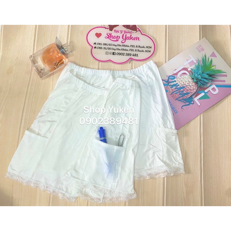 ♥️ Big Size 50- 90kg ♥️ Quần Mặc Trong Váy Dài Cotton Viền Ren cao Cấp Quần Hàng Việt Nam Lót Mặc Váy túi bđ23