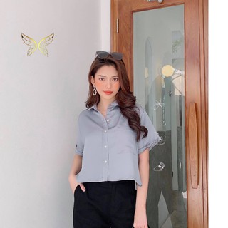 Áo Croptop 💥FREESHIP💥Croptop Sơ Mi Săn Like