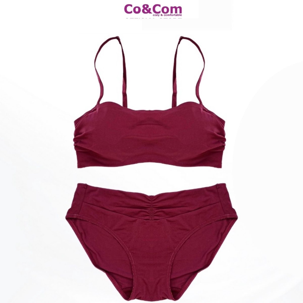 Bộ Đồ Lót Nữ Đúc Su Cao Cấp, Set Nội Y Sexy Co&Com BAN079N Dáng Quây Nâng Ngực Chất Mềm Mịn Co Giãn Thoải Mái | BigBuy360 - bigbuy360.vn