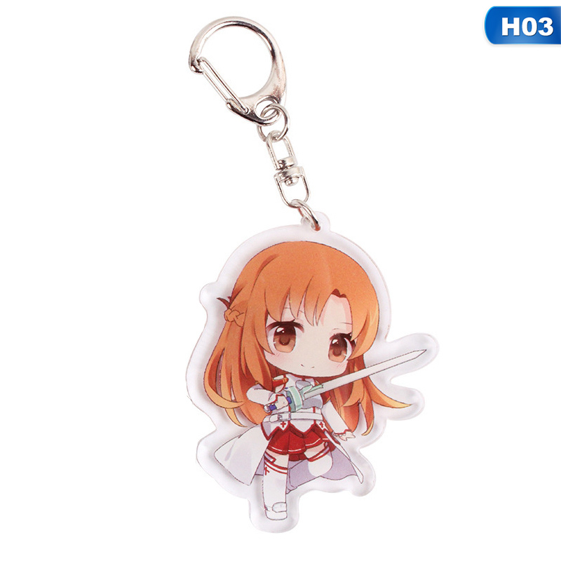 Móc khóa acrylic hình anime sword art online xinh xắn
