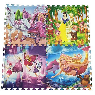 Bộ 4 tấm thảm xốp lót sàn cho bé hình Công Chúa