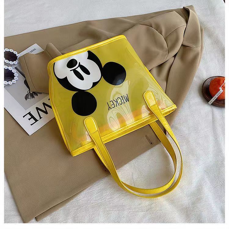 Túi Xách Đeo Vai Trong Suốt In Hoạt Hình Mickey Thời Trang Hàn Quốc 2022 Cho Nữ