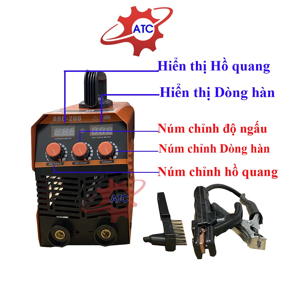 Máy Hàn điện tử Nhật Bản Jasic Arc200 Loại 3 Núm chỉnh - Hàn Que gia đình hoặc Công trình- Bảo hành 1 năm