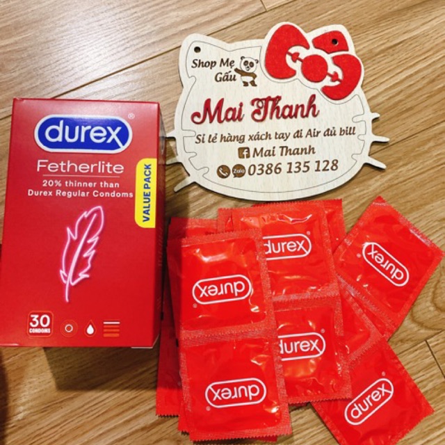 Bao cao su Durex hàng chính hãng Úc 30c/hộp