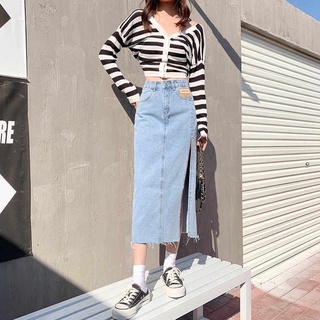 chân váy jeans xẻ QUẢNG CHÂU ODER