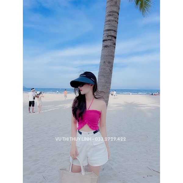 Áo len sò quây yếm xinh xắn nhiều màu A094