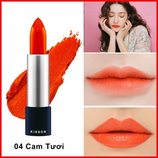 Son lì mịn môi KISSON màu đỏ cam (03)