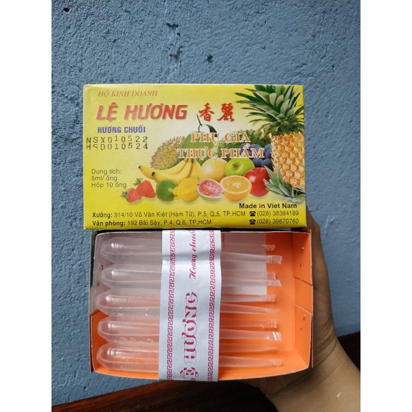 Tình Dầu chuối Lệ Hương Hộp 10 ống 5ml