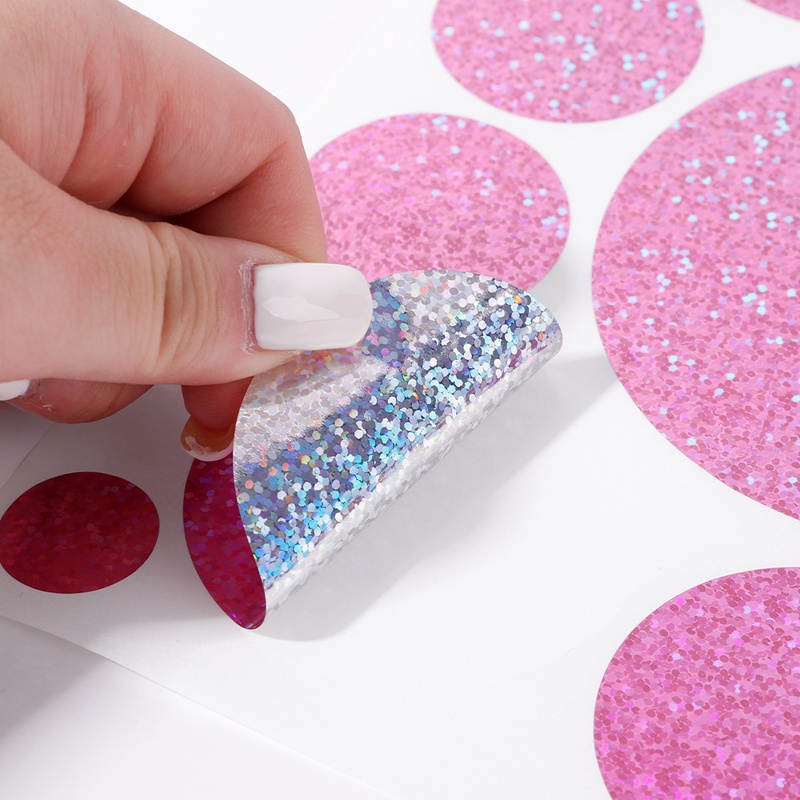 Decal dán tường Tự Dính Họa Tiết Chấm Bi Pha Lê Lấp Lánh Trang Trí Phòng Khách / Phòng Ngủ Cho Bé