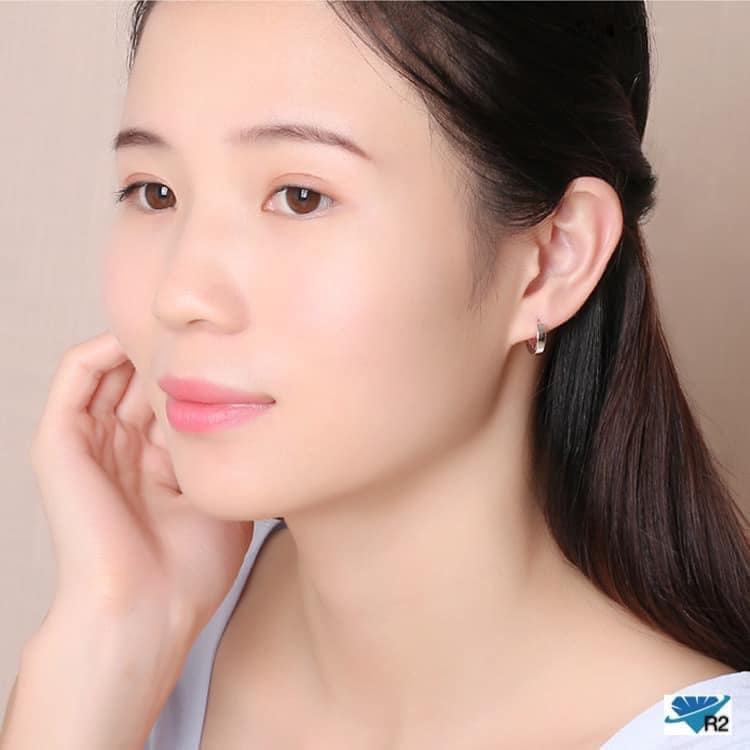 1 CHIẾC KHUYÊN TAI BẠC TRÒN TRƠN KHÔNG GẮN ĐÁ LOẠI 8MM, 9MM, 10MM, BẠC NGUYỄN KHÁNG