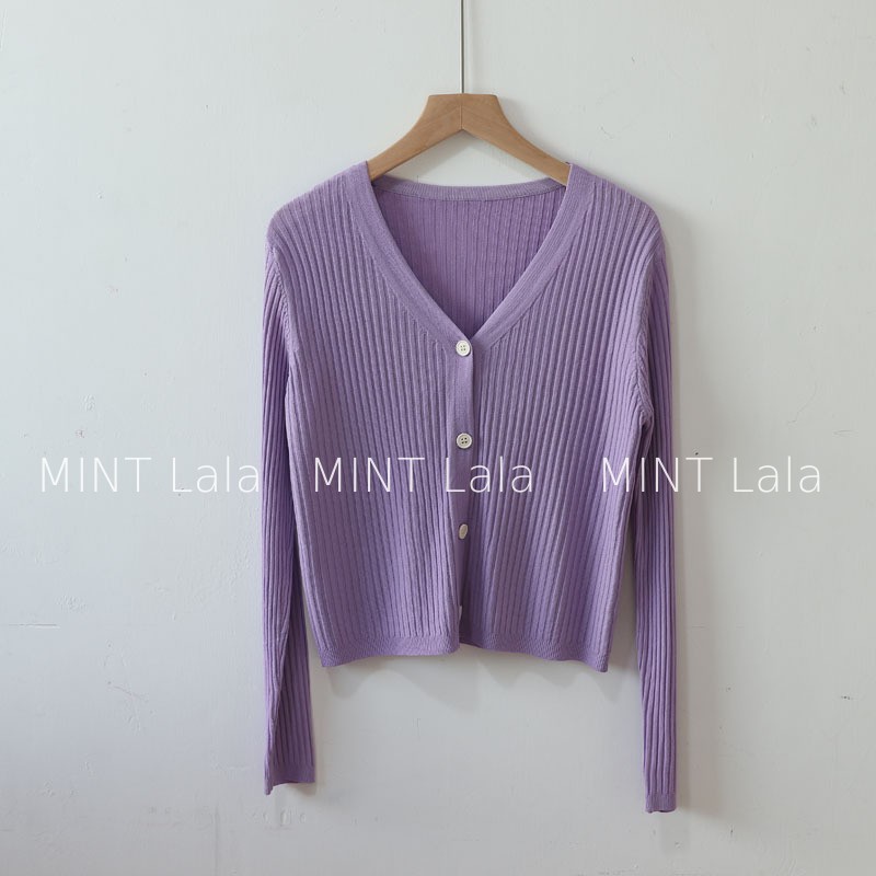 Áo Khoác Len Mỏng 4 Cúc Cổ V Hàng Quảng Châu Giá Rẻ