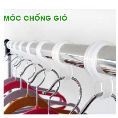 combo 2 Móc treo quần áo chống gió chống bay móc cố định phơi đồ chắc chắn