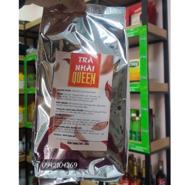 Lục Trà Nhài/ Trà Xanh hương Nhài QUEEN gói 500g- CỐT TRÀ CƠ BẢN CHO TRÀ CHANH, TRÀ SỮA