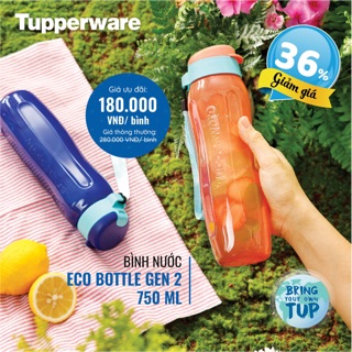 Bình nước eco gen 2 Tupperware 750ml