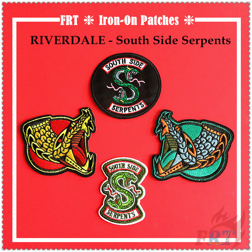 ✿ Sticker Ủi Thêu Hình Rắn Nam Bên TV Show: Riverdale ✿ 1 Sticker Ủi Thêu Hình Huy Hiệu
