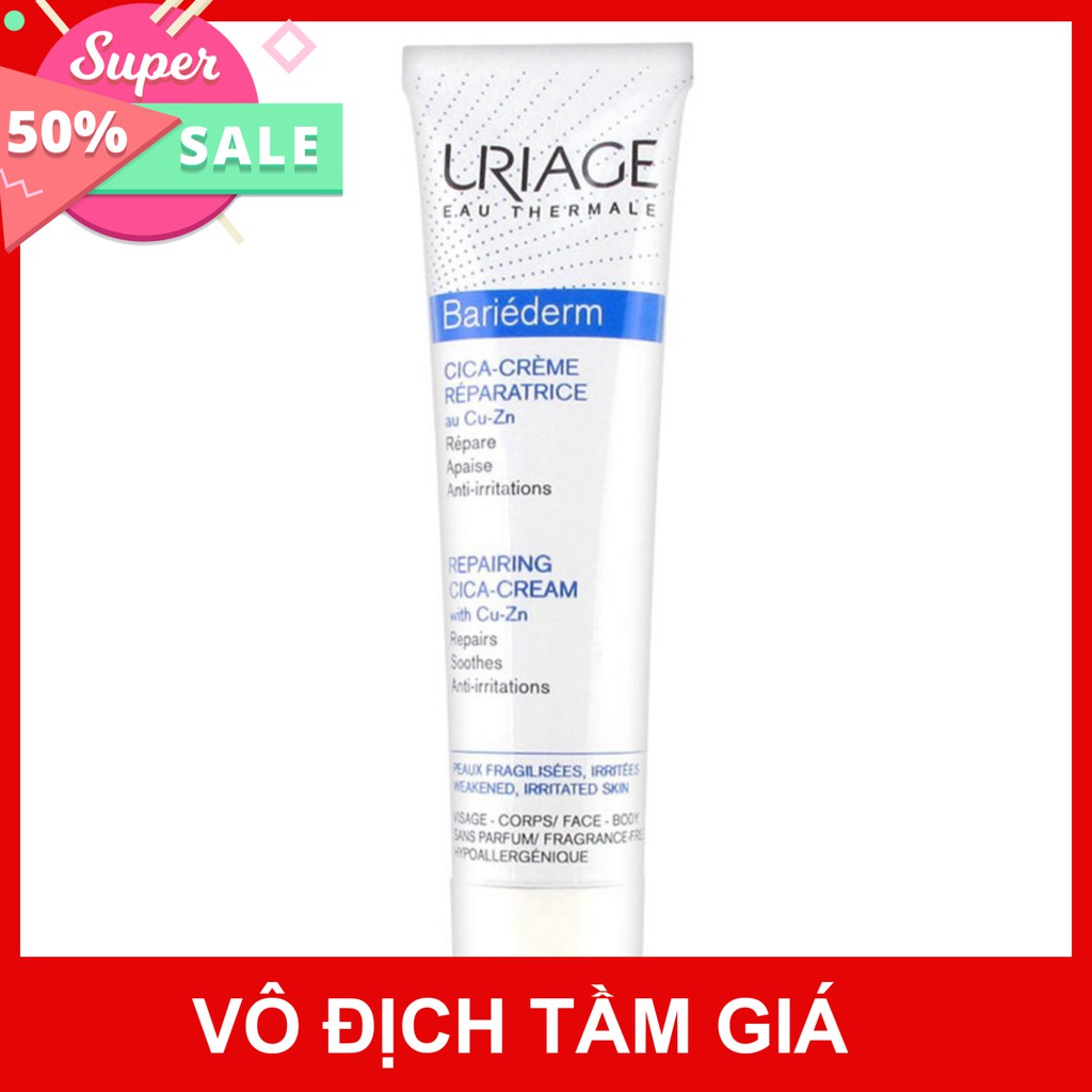 [CHÍNH HÃNG] Uriage Kem Dưỡng Giúp Làm Dịu Và Làm Dịu Và Làm Mềm Da Bariederm Cica - Creme 40ml