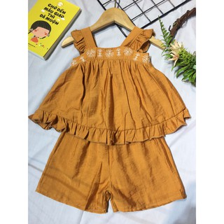 Set Đũi Thêu 2 Dây váy thiết kế váy đẹp cho bé yêu