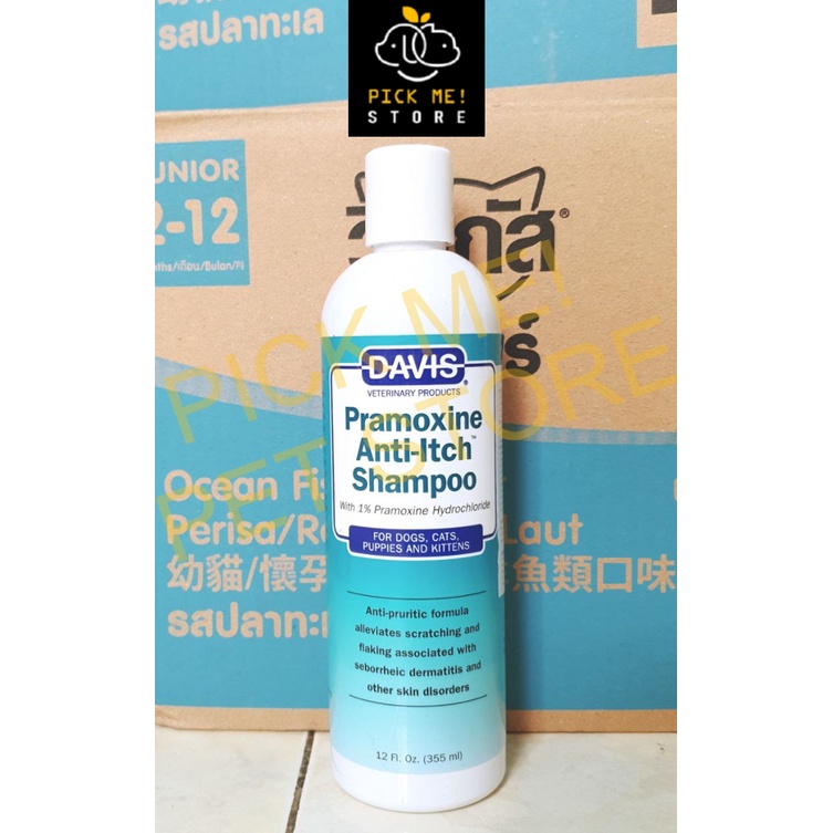 Sữa tắm Davis Pramoxine Anti-Itch 355ml - Giảm Ngứa Nhanh Cho Chó Mèo Lớn &amp; Nhỏ