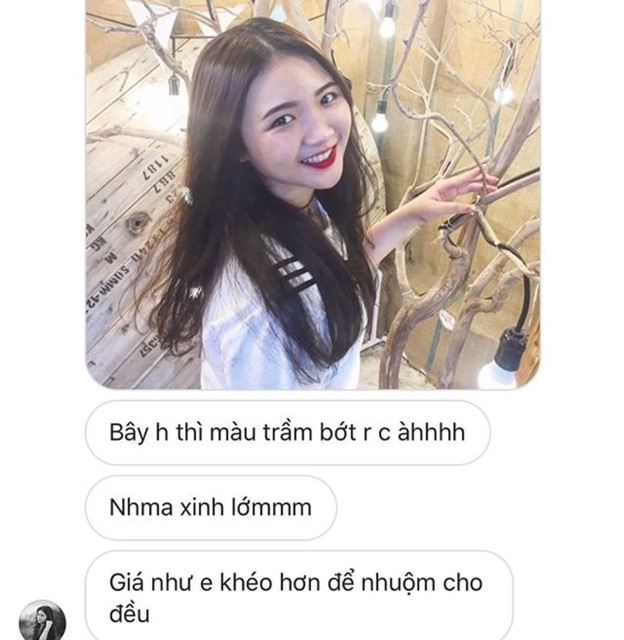 Thuốc nhuộm màu nâu socola kèm trợ dưỡng găng tay thuocnhuomtoc60k.hanoi thuocnhuomtoc60khanoi