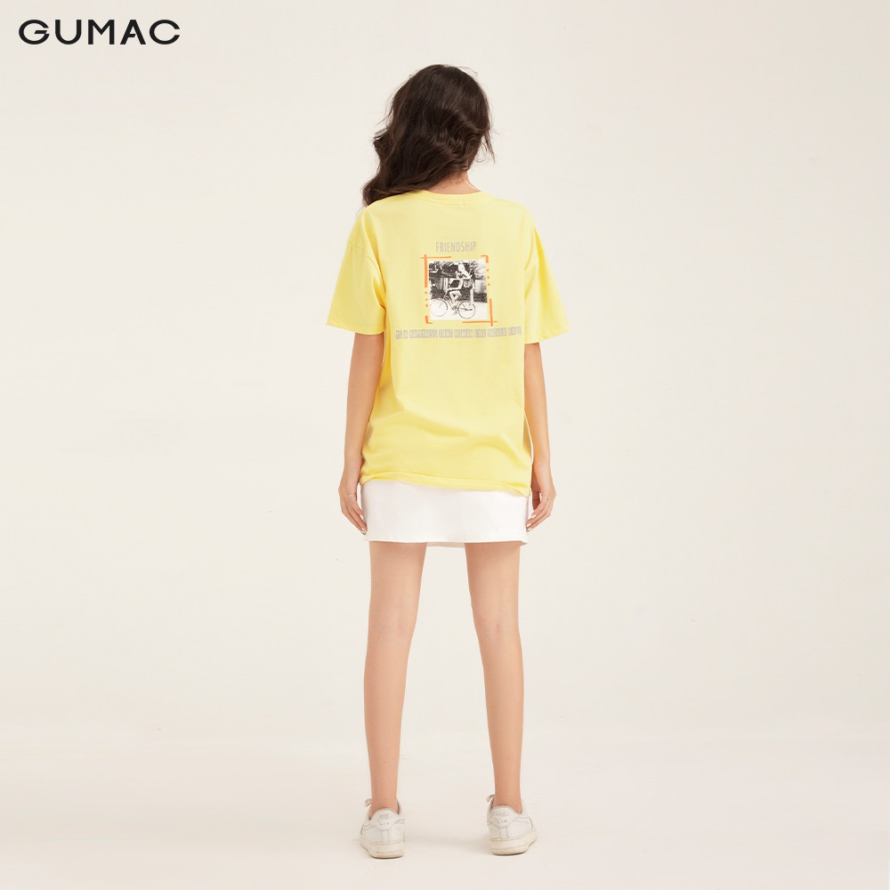 Áo thun nữ phom rộng in Friend ship GUMAC đủ màu, năng động ATB156