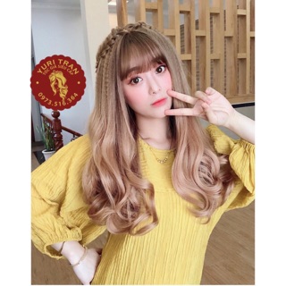 [ẢNH THẬT] Tóc nguyên đầu Yuri (Tóc bộ Ombre rêu tây xoăn) CÓ SẴN
