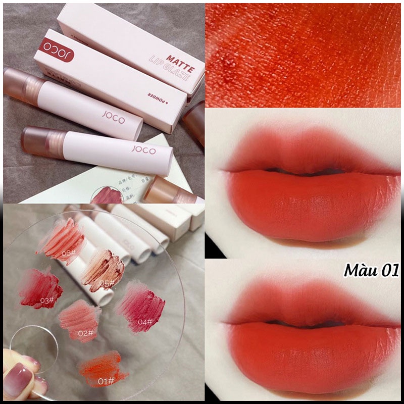 Son kem lì joco thân tròn  Powder Mist Matte Lipstick chất kem lâu trôi mềm mịn như nhung Hàng Nội Địa Trung