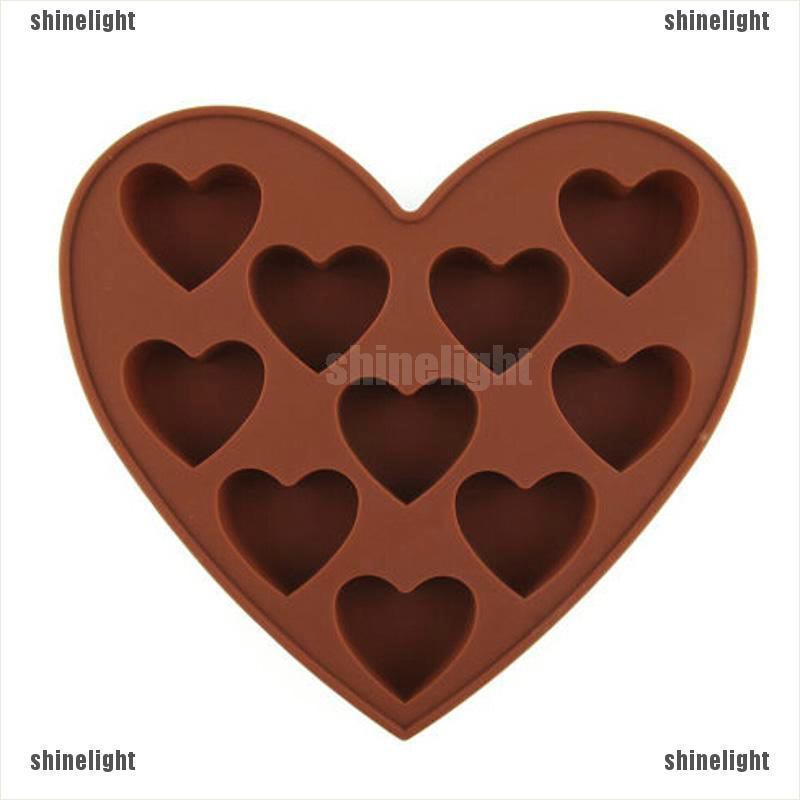 Khuôn Làm Bánh Chất Liệu Silicone Hình Trái Tim Dễ Thương