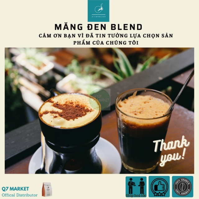 Cà phê Robusta rang xay, thơm ngon hương vị đậm đà, ca phe phin, cold brew Măng Đen Blend coffee, q7market | BigBuy360 - bigbuy360.vn