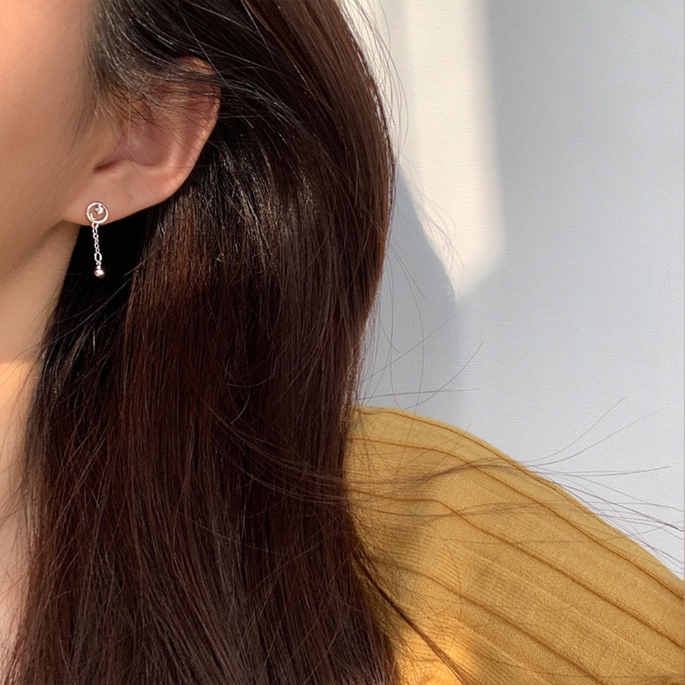 Bông tai dáng dài hình mặt trăng và ngôi sao thời trang dành cho nữ