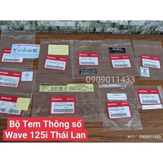 Tem thông số Wave 125i