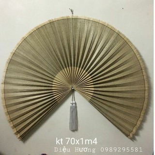 Quạt Trang Trí Treo Tường Làm Bằng Nan Tre ( Size Lớn 70x140cm) (2)