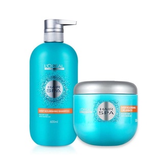 ✅[L'oreal_chính hãng] Cặp gội hấp suôn mượt L’oreal Hair spa Deep Nourishing 600ml/500ml