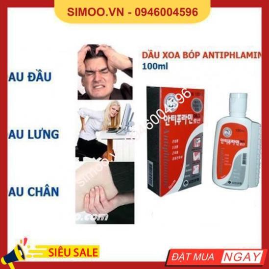 GÍA SỈ 1 THÙNG (50 LỌ) DẦU NÓNG HÀN QUỐC ANTIPHLAMINE