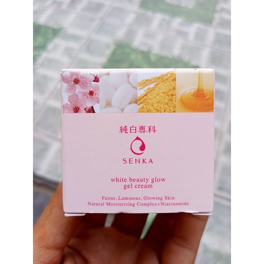 Kem dưỡng trắng da ban đêm Senka White Beauty Glow Gel Cream-15g(Mẫu dùng thử)