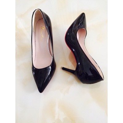 Giày cao gót/Giày nữ, sexy, mũi nhọn, da bóng, gót nhỏ, phong cách Hàn Quốc, dễ kết hợp