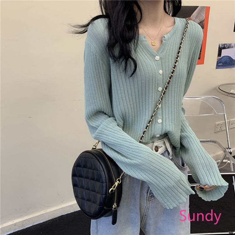 Áo Khoác Cardigan Dài Tay Chống Nắng Xinh Xắn Cho Nữ